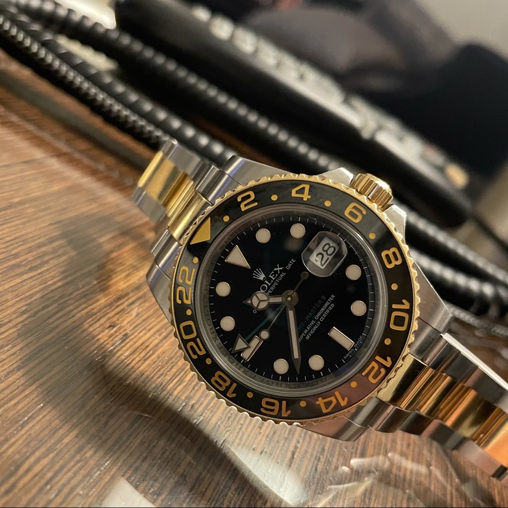 Rolex GMT MASTER II Two Tone 18k